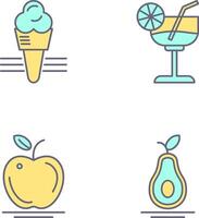 Ice Cream and Cocktail Icon vector