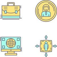 Briefcase and User Icon vector