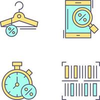 Hanger and Magnifying Glass Icon vector