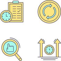 Time Planing and Loop Icon vector