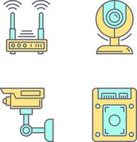 Router and Web Cam Icon vector