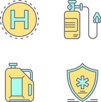 Helipad and Oxygen Icon vector