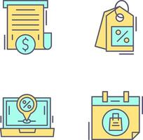 Bill and Price Tag Icon vector