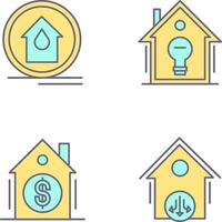Fire Alarm and Home Automation Icon vector