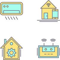 Air Conditioner and Home Automation Icon vector