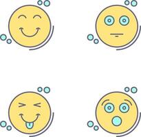 Smile and Neutral Icon vector