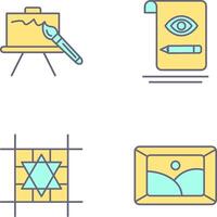 canvas and sketch Icon vector