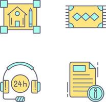 blueprint and rug Icon vector