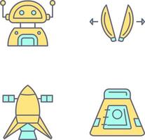 robot and playload Icon vector