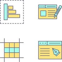 Object Alignment and Web Page Icon vector