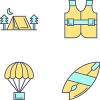 Tent and Life Icon vector