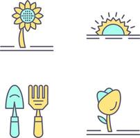 Sunflower and Sunshine Icon vector