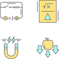 Electrical Circuit and Formula Icon vector