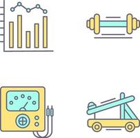 Histogram and Weight Icon vector