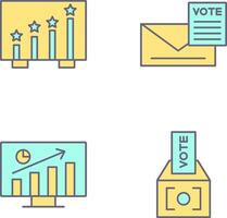 Rating and Letter Icon vector