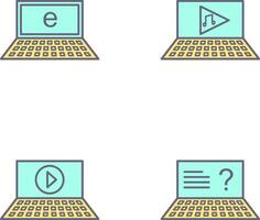 Internet and Play Music Icon vector