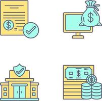 Paid and Online Loan Icon vector