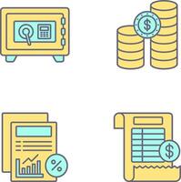 Safe Box and COINS Icon vector