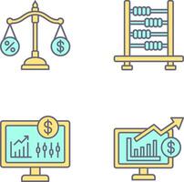 Scale and Abacus Icon vector