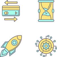 Transaction and Hourglass Icon vector