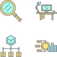 Search and Workspace Icon vector