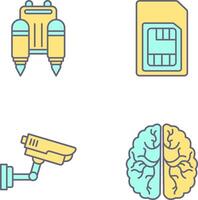 Jetpack and Sim Card Icon vector