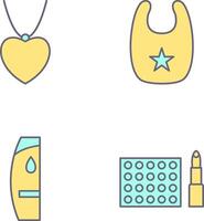 Locket and Bib Icon vector