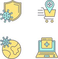 Virus Protection and Online Health Icon vector