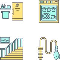 Shower and Dishwasher Icon vector