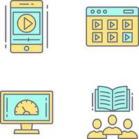 Smartphone and Online Course Icon vector