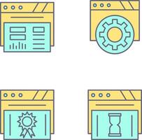 Dashboard and Browser Icon vector