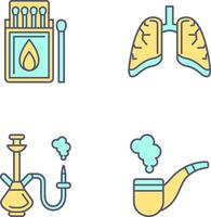 Match Box and Lungs Icon vector