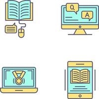 Online Learning and Faq Icon vector