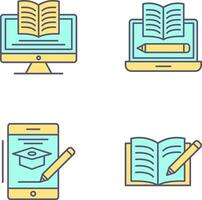 Digital Learning and Written Icon vector