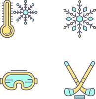 Snow Flake and Cold Icon vector