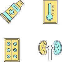 Paste and Thermometer Icon vector