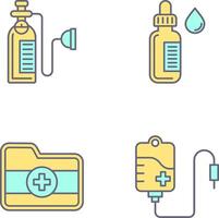 Oxygen and Dropper Icon vector