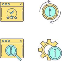 clasificación y actualizar icono vector