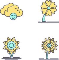 Cloudy and Clover Icon vector