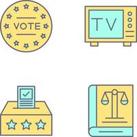 Vote and Tv Icon vector