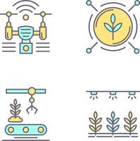 Analytics and Drone Icon vector