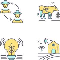 Connect and Cattle Icon vector