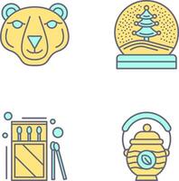 Polar Bear and Snow Globe Icon vector