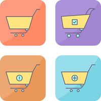 empty cart and confirm order Icon vector