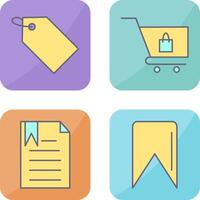 tag and cart Icon vector