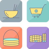 food and cancel order Icon vector