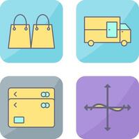 shipment and shopping bag Icon vector