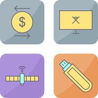 transaction and disconnected network Icon vector