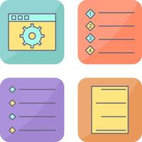 settings and numbered lists Icon vector