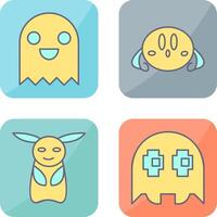 Game Character and VGame Charcter Icon vector